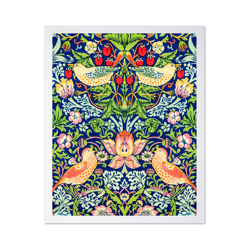 William Morris - Voleur de fraises n ° 9, Affiche, H 24 po x l 32 po, Encadrement blanc