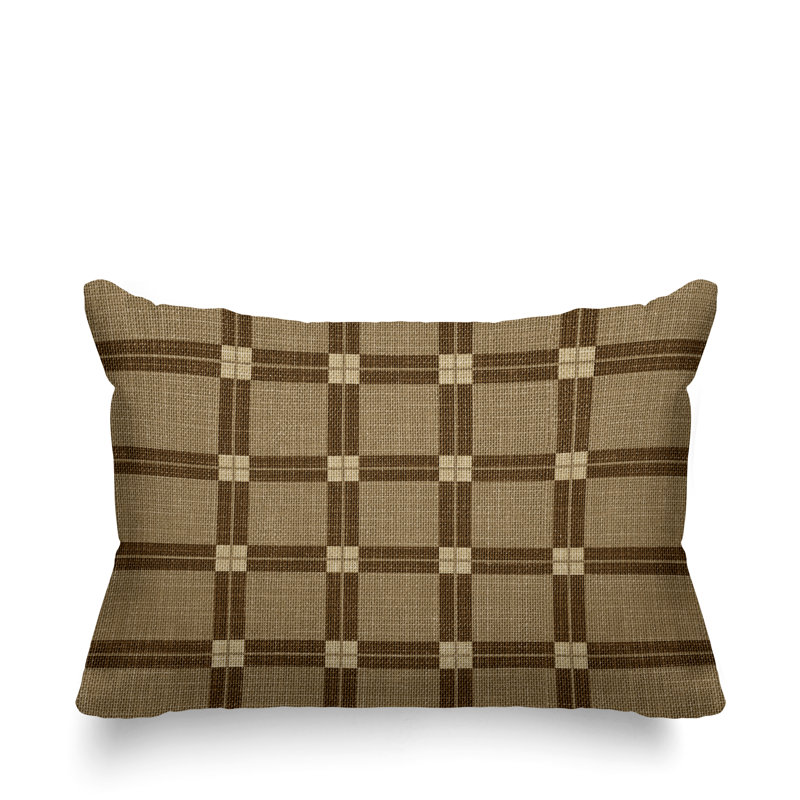 Coussin lombaire en polyester , Beige, H 14 po x l 20 po