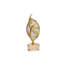 Abstract Golden Twisted Tabletop Sculpture-1048501122