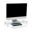  Support pour écran, contemporain, organisateur de bureau, support pour ordinateur portable, bureau, verre, L 22 po x l 8,25 po x H 3 po, transparent