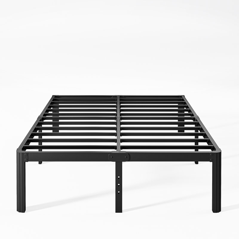 Jalyna Heavy Duty 14'' Metal Bed Frame with Round Corners, Box Spring Not Required, Noise Free, California King