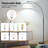 Nasyamah 81'' Black LED Arched Floor Lamp Floor Lamp with Foot Switch and Remote Control