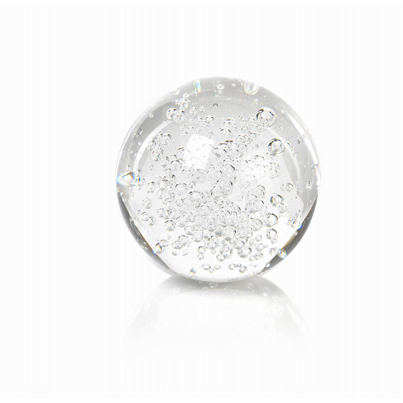 Bourre de vase en cristal bubbles Alvarie, 3" H x 3" W x 3" D, 4
