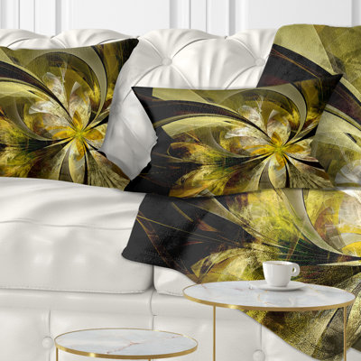Coussin lombaire à motif floral fractal
