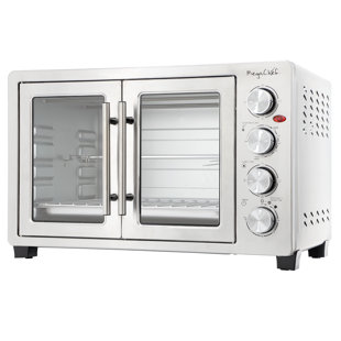 MegaChef 45 Liter Electric French Door Rotisserie Convection Counter Top Oven
