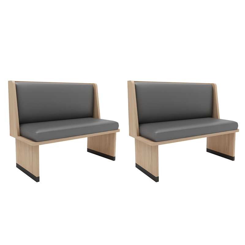 Cafe Dessert Shop Restaurant Bakery Bench Faux Leather Upholstered Bench