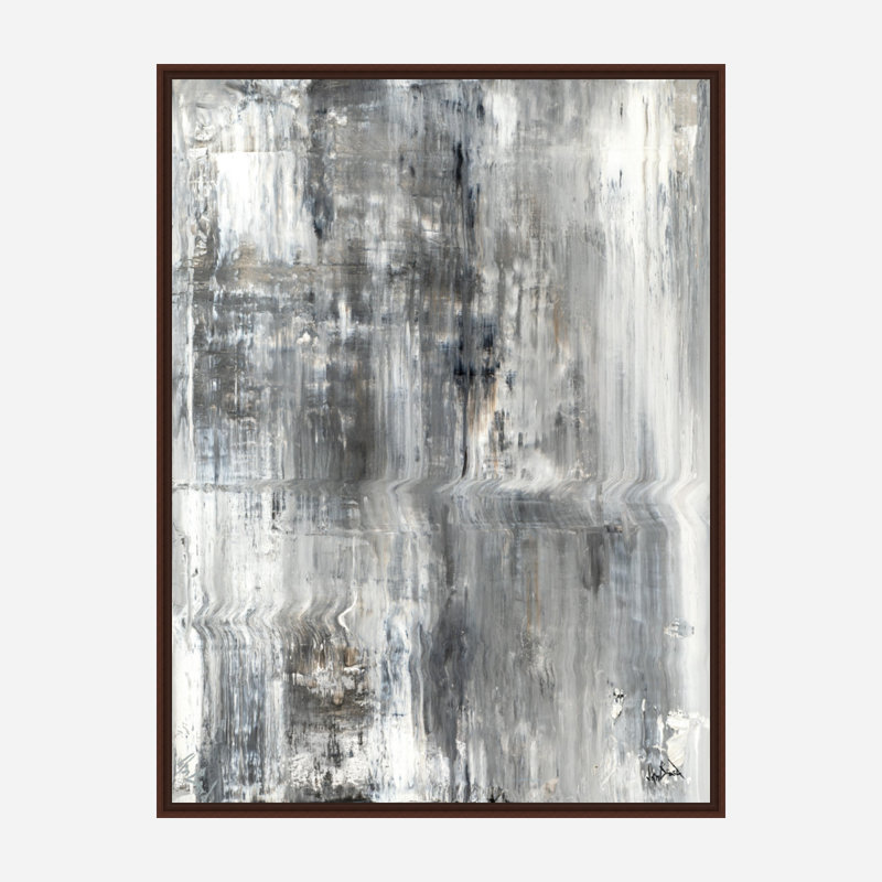 154 II - Artist Enhanced Canvas Print, 25.5" H x 21.5" W x 1.75" D, Brown Framed Canvas