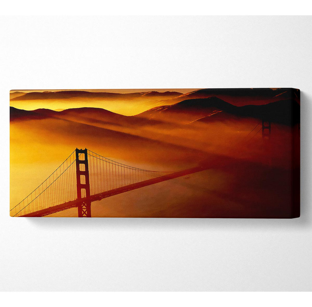 San Francisco Golden Gate Bridge Morgennebel Panoramaleinwand