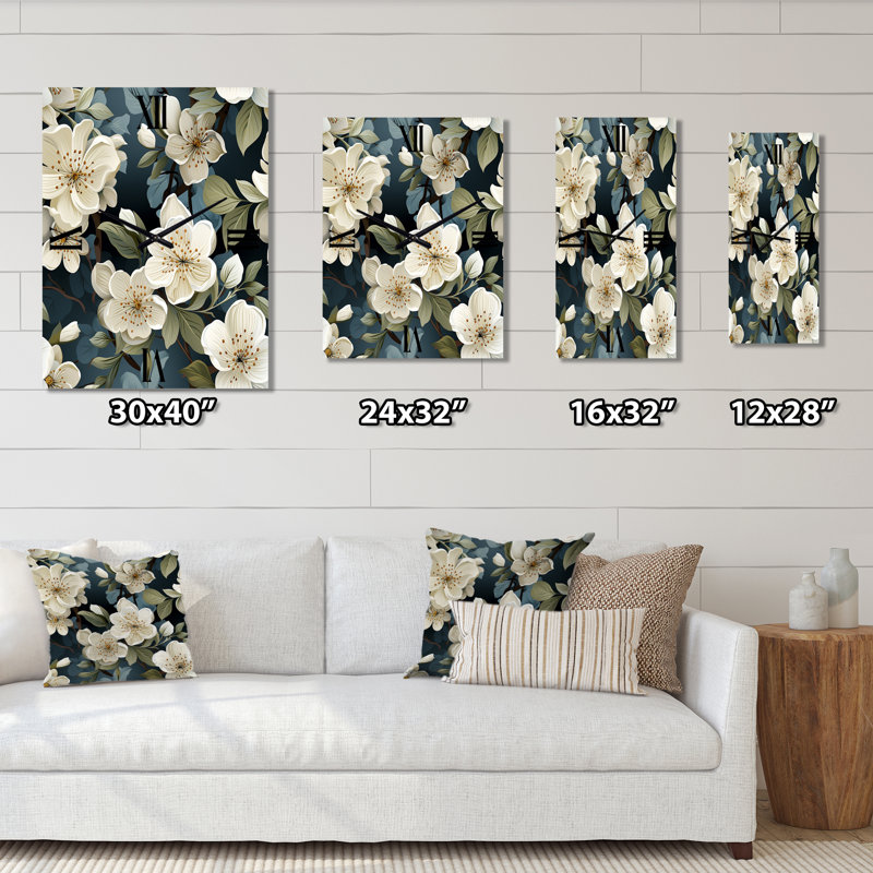 Horloge murale florale «Blossoms Orchid», Petit