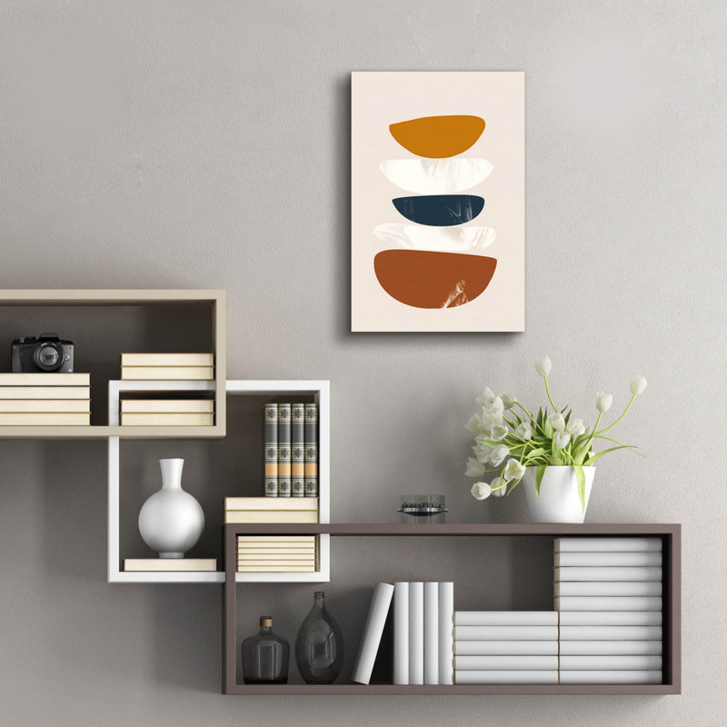 Art mural en verre Latitude Run® «Abstract Minimalist Shapes No 1» par Andreas Magnusson, H 24 po x l 16 po x P 0,2 po