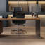 Bureau d'ordinateur à 3 tiroirs de conception moderne-1810951777
