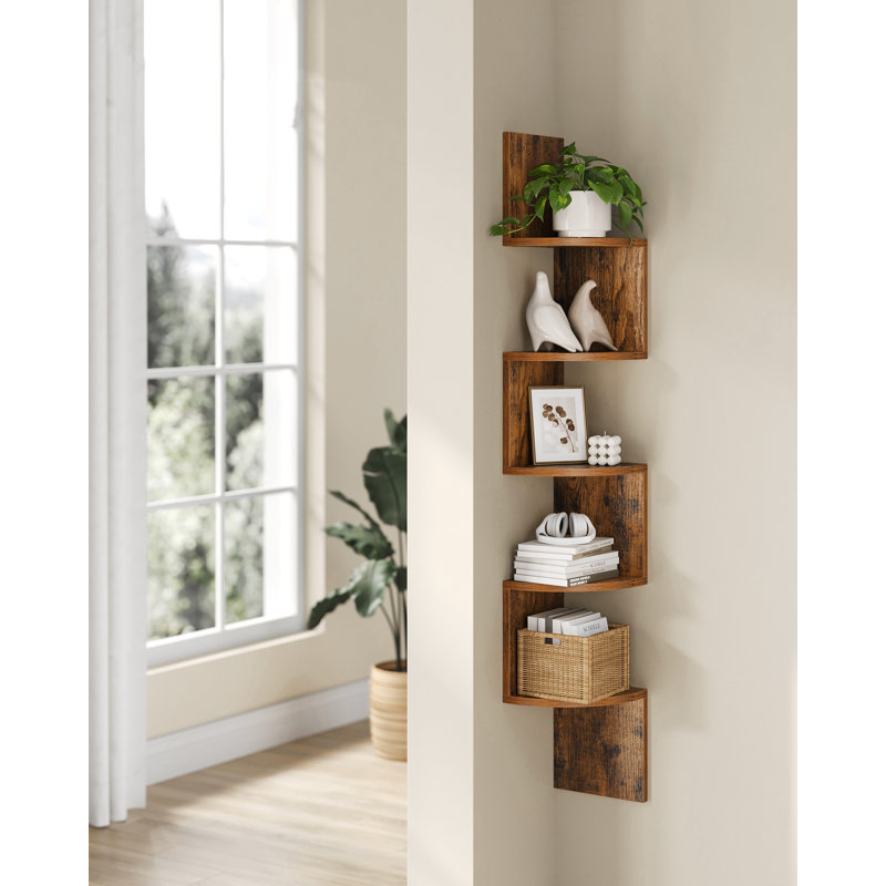 Unique Accent Shelf, Brown 
