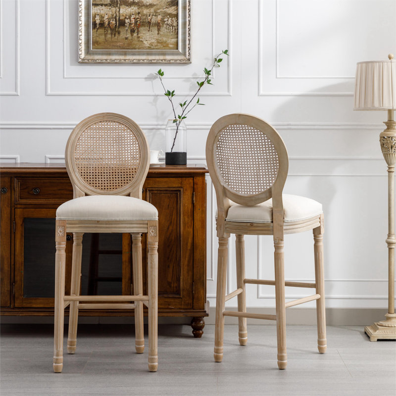 Spiro Bar Stool, Cream