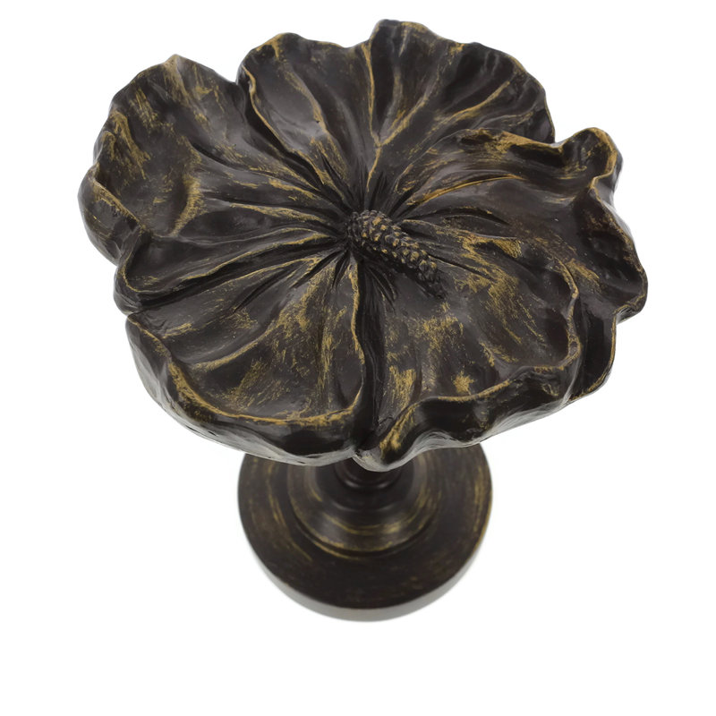 Retenue de rideau Nickens Hibiscus Drapery, Bronze/Doré
