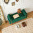 Velvet Storage Bench with Cylindrical Arms and Iron Legs-1943873551