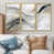 Toile avec cadre flottant or