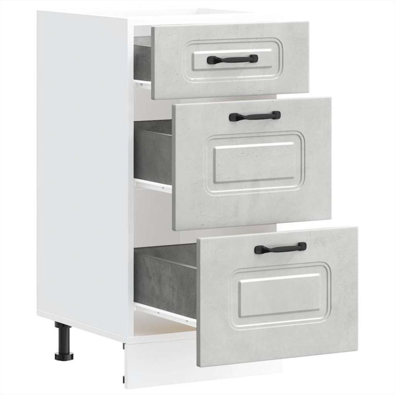 Kitchen Base Cabinet Kalmar Engineered Wood, Concrete Grey