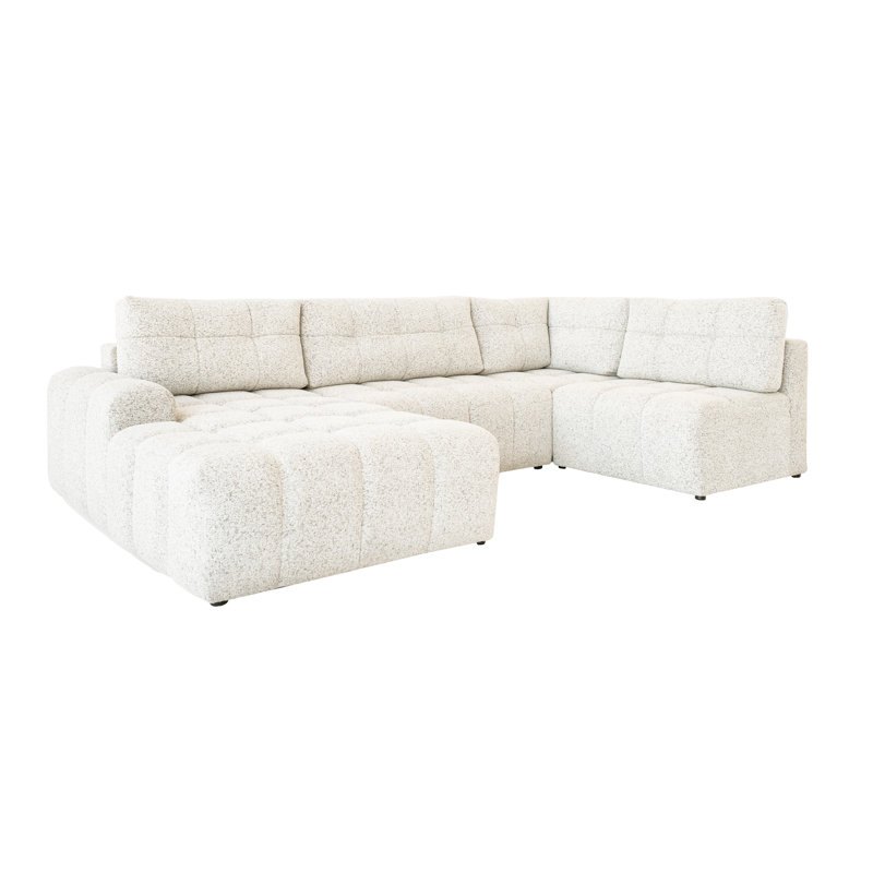 8 Seater Sofa Bed, Left -sided, Beige