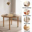 Table de salle à manger ronde moderne pour 4 personnes, table de cuisine en bois avec pieds en bois massif, table ronde de 120 cm (47,24 pouces) pour salle à manger et salon