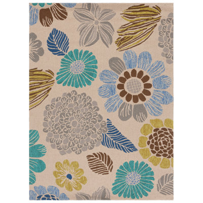 Doyle Hand Hooked Performance Floral Rug
