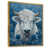 Toile avec cadre flottant or