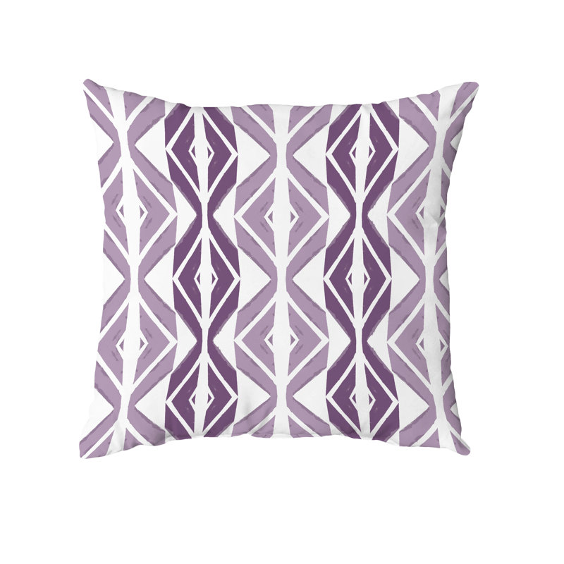 Geometric Throw Pillow, Purple, 16" x 16"