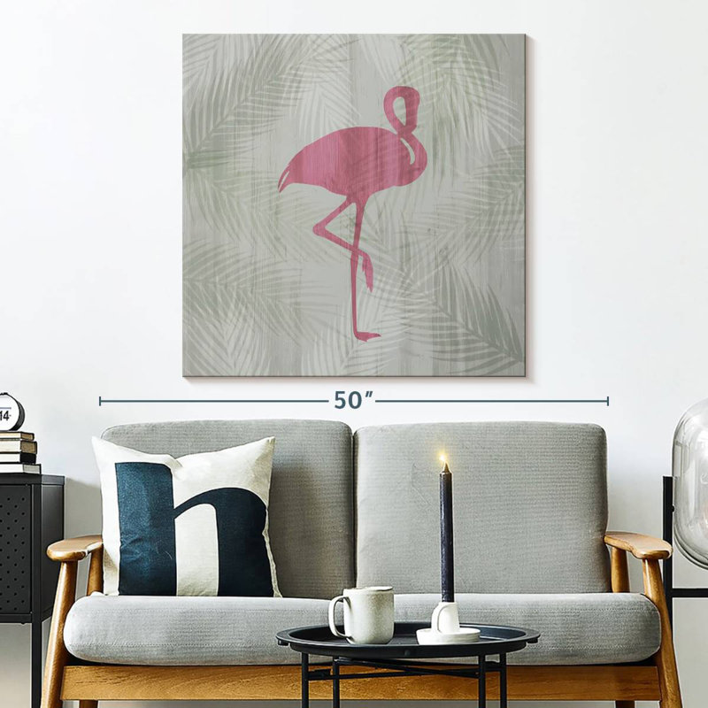 Flamant rose I, H 33 po x l 33 po