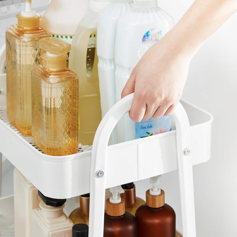 Roshena Metal Bar Cart,  White