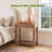 2-Tier Solid Wood Nightstand, Brown
