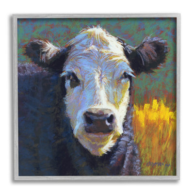«Fuzzy Cow Farm Animal Portrait», estampe numérique par Rita Kirkman