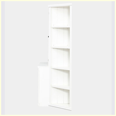 Modern Tall Cabinets and Two Triangle Sided Bookshelves for Hallways, Living room