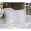 Ambesonne Damask Fitted Sheet & Pillow Sham Grey White-106786650