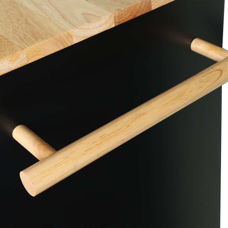 Robbe Solid Wood Top Kitchen Island