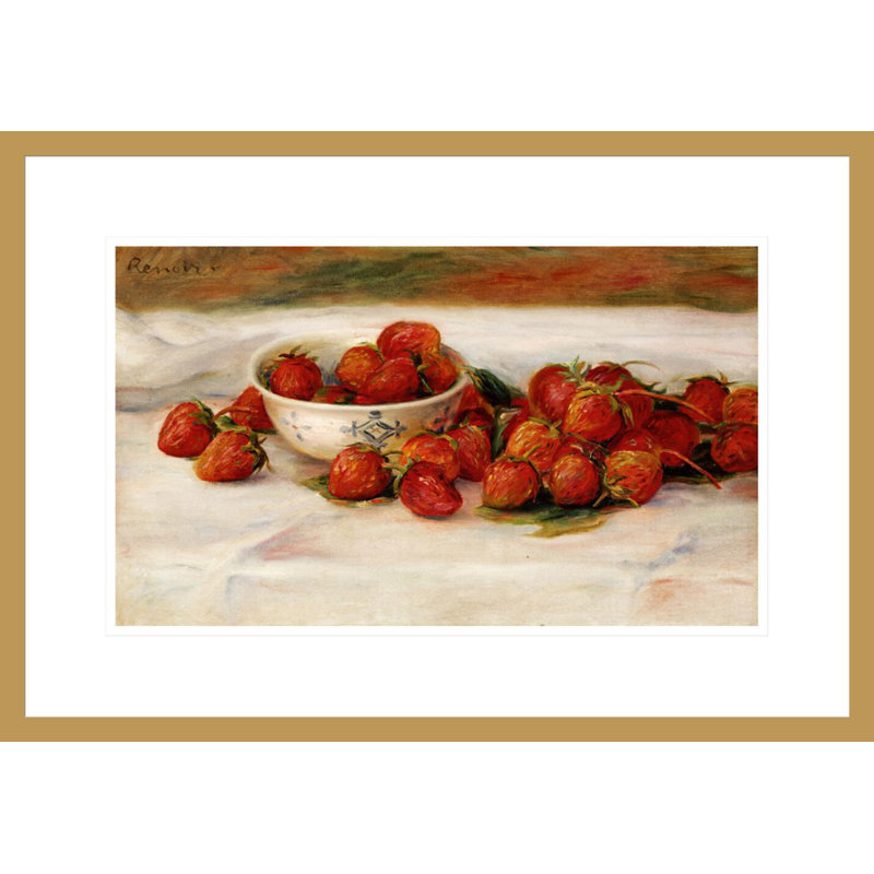 «Strawberries» par Pierre-Auguste Renoir, impression giclée encadrée, H 15,21 po x l 21,75 po