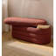 Tabouret de rangement ovale en laine d'agneau-627599922
