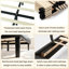 Structure de lit plateforme avec tête de lit tapissier à oreilles, support de lattes en bois robuste de taille grand, assemblage facile-288353619-288353618