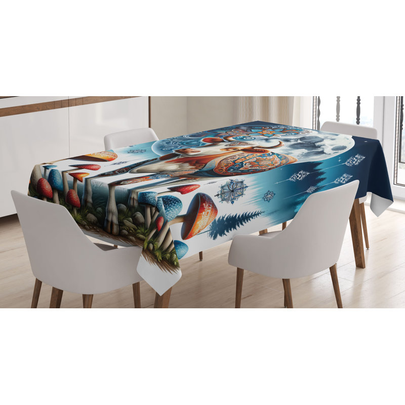 Dynita Rectangle No Pattern Microfiber Tablecloth, 84" x 60"