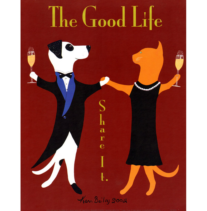Imprimé « Good Life », H 24 po x l 19 po