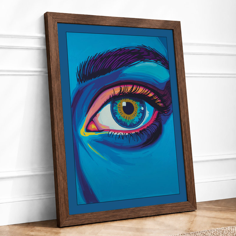 Neon Gaze Modern - Print, Walnut, A4 - 29.7 x 21.0 cm