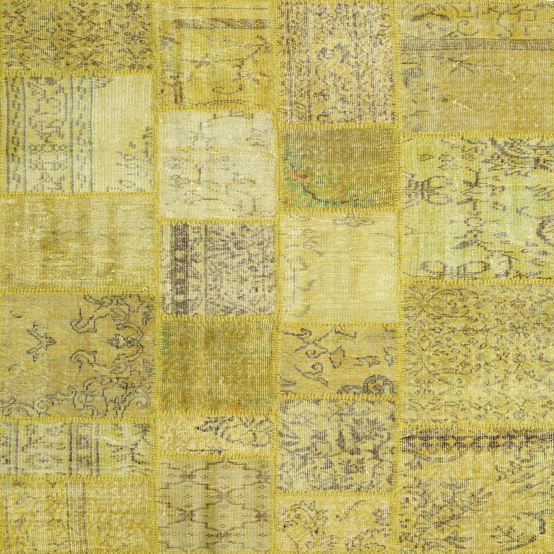 Tapis vert contemporain Karling, Carré 5 pi