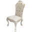Chaise d'appoint ivoire et blanc os avec pattes (ensemble de 2)