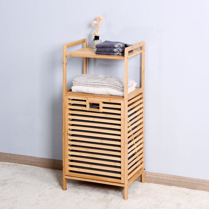 Panier inclinable avec panier pliable - Économisez de l'espace et du rangement pratique pour le lavage de la salle de bain