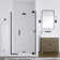  Flex X Duo 42 - 45 x 72" Frameless Pivot Shower Door 3/8" and 5/16" Flex X Clear Tempered Glass