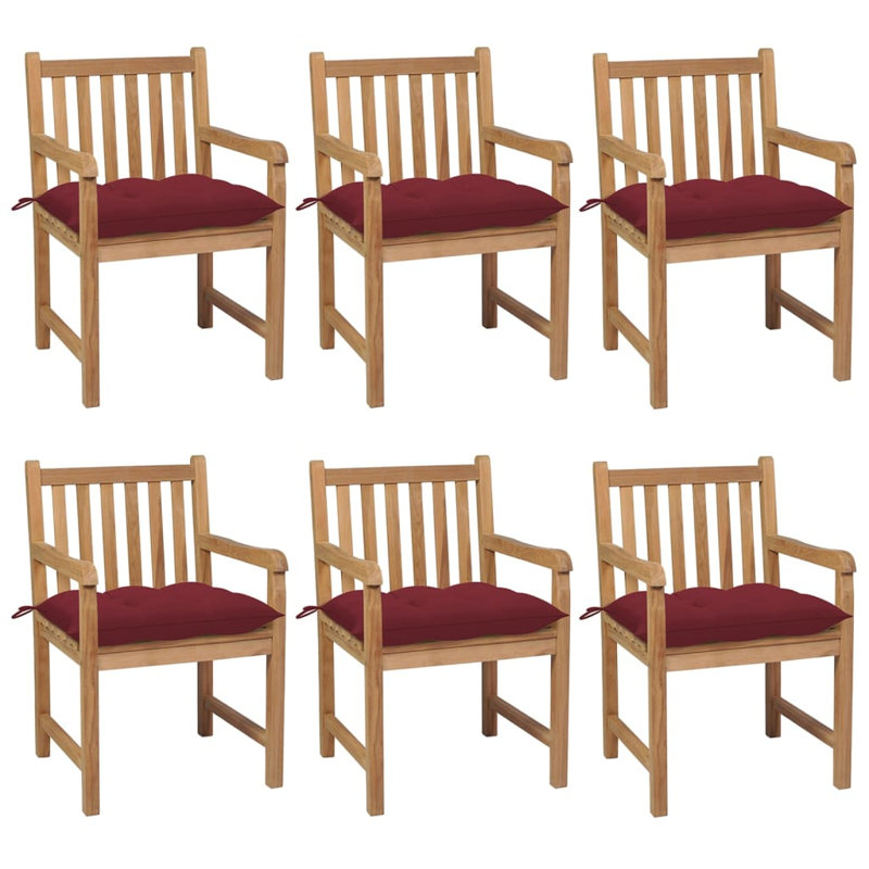 Chaise de patio avec coussin Dorathy, Rouge