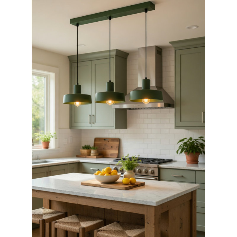 - Light Pendant, Matte Green