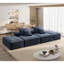 Canapé modulaire surdimensionné moderne avec 2 repose-pieds, 2 sièges et 4 coussins, tissu chenille scintillant, aucun assemblage requis