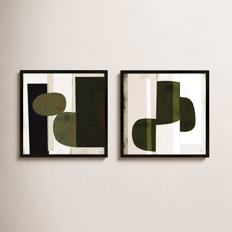 Collage par StudioM - ensemble de 2 cadres photo, H 16 po x l 32 po, Noir