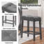 Ensemble de table bistro à hauteur de comptoir moderne 41,5 po avec tabourets sans port USB-17234524