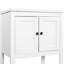 Meuble-lavabo blanc 24 po - Fabrication en bois massif, lavabo en céramique, bois massif, design moderne élégant