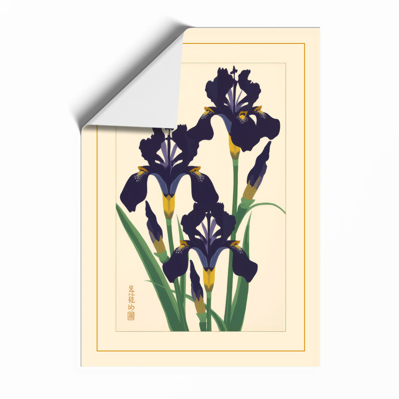 Iris Study Botanical - Framed Print, A2 - 59.4 x 42.0 cm, Unframed